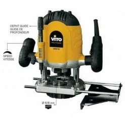 VITO PRO-POWER Défonceuse Bois Massifs Contreplaqués Stratifiés VITOPOWER 1200W 6- 8 Mm 28.000 Tr/min -Perceuse Soldes 2022 11087859 3