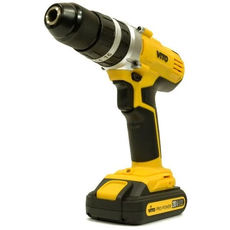 VITO PRO-POWER Perceuse Visseuse Sans Fil 20V VITOPOWER + 2 Batteries 2.0 Ah + 1 Chargeur Rapide 4 VITO PRO-POWER Perceuse Visseuse Sans Fil 20V VITOPOWER + 2 Batteries 2.0 Ah + 1 Chargeur Rapide – Image 2