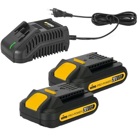 VITO PRO-POWER Perceuse Visseuse Sans Fil 20V VITOPOWER + 2 Batteries 2.0 Ah + 1 Chargeur Rapide 6 VITO PRO-POWER Perceuse Visseuse Sans Fil 20V VITOPOWER + 2 Batteries 2.0 Ah + 1 Chargeur Rapide – Image 4