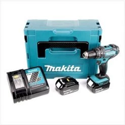 Makita DHP 482 RFJ - 18 V Li-Ion Perceuse Visseuse à Percussion Sans Fil + Coffret Makpac + 2 X Batteries BL 1830 3,0 Ah + Chargeur DC 18 RC -Perceuse Soldes 2022 11572598 2