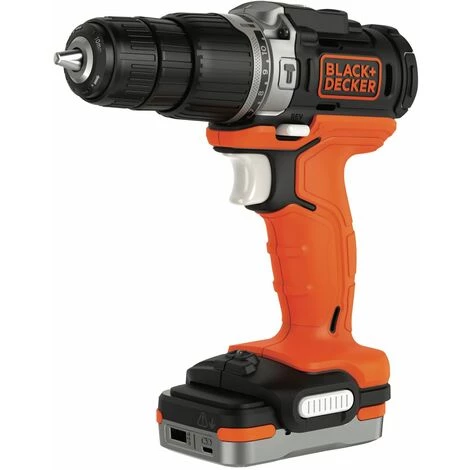 BLACK & DECKER Black+Decker BDCHD12S1-QW Perceuse à Percussion Sans Fil - 12 V - 1,5 Ah - 1 Batterie - Chargeur Inclus - Livrée En Sac De Rangement 3 BLACK & DECKER Black+Decker BDCHD12S1-QW Perceuse à Percussion Sans Fil - 12 V - 1,5 Ah - 1 Batterie - Chargeur Inclus - Livrée En Sac De Rangement