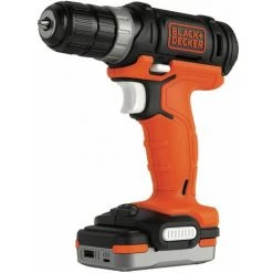 BLACK & DECKER Black+Decker BDCDD12S1-QW Perceuse-Visseuse Sans Fil - 12 V - 1,5 Ah - 1 Batterie - Chargeur Inclus - Livrée En Sac De Rangement