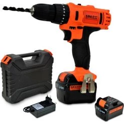 Spark - Perceuse-visseuse Sans Fil, 21V, Avec 2 Pièces Batterie Au Lithium 2,0 Ah, Mandrin De 10 Mm, 2 Vitesses, 18 + 2 Réglages De Couple