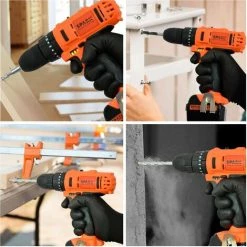 Spark - Perceuse-visseuse Sans Fil, 21V, Avec 2 Pièces Batterie Au Lithium 2,0 Ah, Mandrin De 10 Mm, 2 Vitesses, 18 + 2 Réglages De Couple -Perceuse Soldes 2022 12516538 3