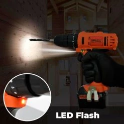 Spark - Perceuse-visseuse Sans Fil, 21V, Avec 2 Pièces Batterie Au Lithium 2,0 Ah, Mandrin De 10 Mm, 2 Vitesses, 18 + 2 Réglages De Couple -Perceuse Soldes 2022 12516538 5