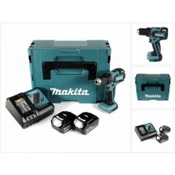 Makita DDF 459 RGJ 18 V Li-Ion Perceuse Visseuse Sans Fil + Coffret Makpac + 2 X Batteries 6,0 Ah + Chargeur -Perceuse Soldes 2022 12518411 5