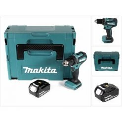 Makita DDF 485 T1J 18 V Li-Ion Perceuse Visseuse Sans Fil Brushless 13 Mm + Coffret MakPac + 1 X Batterie 5,0 Ah - Sans Chargeur -Perceuse Soldes 2022 12518431 5