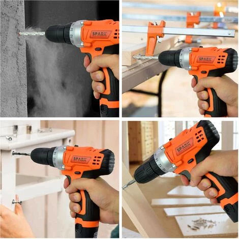 Spark - Perceuse-visseuse Sans Fil, 12V, 2 Pièces Batterie Lithium 1,5 Ah, Mandrin 10 Mm, 2 Vitesses, 18 Réglages De Couple 6 Spark - Perceuse-visseuse Sans Fil, 12V, 2 Pièces Batterie Lithium 1,5 Ah, Mandrin 10 Mm, 2 Vitesses, 18 Réglages De Couple – Image 4