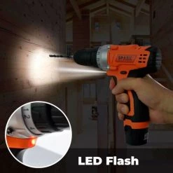 Spark - Perceuse-visseuse Sans Fil, 12V, 2 Pièces Batterie Lithium 1,5 Ah, Mandrin 10 Mm, 2 Vitesses, 18 Réglages De Couple 11 Spark - Perceuse-visseuse Sans Fil, 12V, 2 Pièces Batterie Lithium 1,5 Ah, Mandrin 10 Mm, 2 Vitesses, 18 Réglages De Couple -Perceuse Soldes 2022 12604431 5