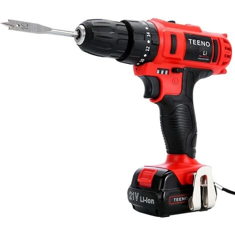 Perceuse Visseuse A Percussion Sans Fil TEENO PSR 21V ,2*1.5A Batteries Visseuse Devisseuse Sans Fil,20 Accessoires,Gants Professionnels - Rouge 5 Perceuse Visseuse A Percussion Sans Fil TEENO PSR 21V ,2*1.5A Batteries Visseuse Devisseuse Sans Fil,20 Accessoires,Gants Professionnels - Rouge – Image 3
