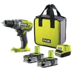 Perceuse-visseuse RYOBI 18V OnePlus - 2 Batteries 1.5Ah - 1 Chargeur - R18DD3-215S