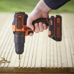 BLACK & DECKER Perceuse à Percussion Sans Fil - 18 V - 1,5 Ah - 2 Vitesses - 104 Accessoires - Livrée En Boite à Outil (BDCHD18S1KA-QW) -Perceuse Soldes 2022 13949976 5