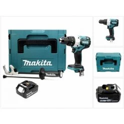 Makita DHP 481 RG1 18V Perceuse-visseuse à Percussion Sans Fil Brushless 115 Nm + Coffret De Transport Makpac + 1 X Batterie BL1860 6,0 Ah - Sans Chargeur