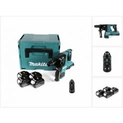 Makita DHR 281 T4J Brushless Perforateur-burineur Sans Fil 28 Mm 2 X 18 V Pour SDS-PLUS + Mandrin Auto-serrant Interchangeable + Coffret MakPac + 4 X Batteries 5,0 Ah - Sans Chargeur -Perceuse Soldes 2022 14791351 5