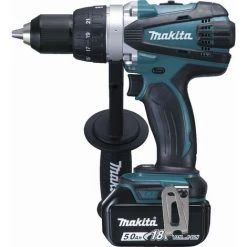 Perceuse Visseuse 18 V Li-Ion 5 Ah Ø 13 Mm MAKITA - 2 Batteries, Chargeur, Coffret - DDF458RTJ