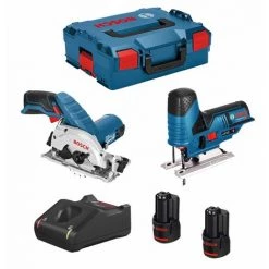 BOSCH Kit 12V B12GKSGST2bat3a-40 (GKS 12V-26 GST 12V-70 2 X 3,0 Ah GAL12V-40 L-Boxx 136)