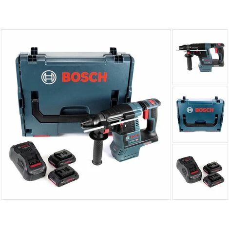 Bosch GBH 18 V-26 Professional SDS-plus Perforateur Sans-fil + Coffret De Transport L-Boxx + 2x Batteries GBA 18 V 4,0 Ah ProCORE + Chargeur GAL 1880 CV 3 Bosch GBH 18 V-26 Professional SDS-plus Perforateur Sans-fil + Coffret De Transport L-Boxx + 2x Batteries GBA 18 V 4,0 Ah ProCORE + Chargeur GAL 1880 CV