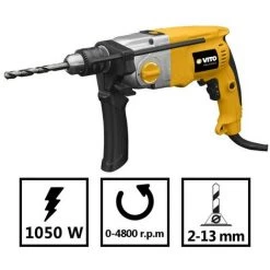 VITO PRO-POWER Perceuse à Percussion 1050W VITOPOWER + Coffret 8 Forets Acier Mandrin 13mm Acier Bi Fonctions -Perceuse Soldes 2022 16088049 3