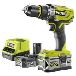 Perceuse-visseuse à Percussion RYOBI 18V OnePlus - 2 Batteries LithiumPlus 2.0Ah Et 5.0Ah - 1 Chargeur Rapide - R18PD31-252S -Perceuse Soldes 2022 16113214 3