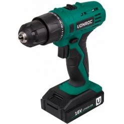 VONROC Perceuse Sans Fil 16V – 1 Batterie 1.5Ah, 1 Chargeur Rapide, 2 Embouts De Visseuse Et Sac De Rangement Inclus – CD504DC -Perceuse Soldes 2022 16779027 5