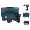 Bosch GSB 18 V-60 C Professional Li-Ion Brushless Perceuse-visseuse à Percussion Sans Fil + Coffret De Transport L-Boxx + 1x Batterie GBA 18 V 5,0 Ah - Sans Chargeur