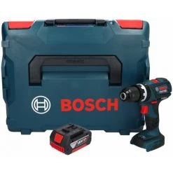 Bosch GSB 18 V-60 C Professional Li-Ion Brushless Perceuse-visseuse à Percussion Sans Fil + Coffret De Transport L-Boxx + 1x Batterie GBA 18 V 5,0 Ah - Sans Chargeur -Perceuse Soldes 2022 16896294 2