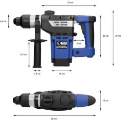 ECD GERMANY Set Perceuse électrique 11 Pièces 5-20 Mm SDS-Plus En Acier Béton/pierre Perforé -Perceuse Soldes 2022 17089652 2