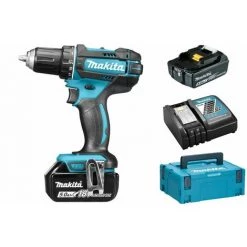 Makita DDF482RTJ - Set Perceuse Visseuse Li-Ion 18V (2x Batterie 5,0Ah) Dans MAKPAC - 62Nm