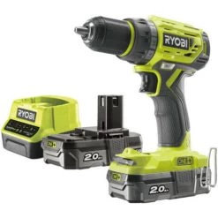 Perceuse Visseuse RYOBI 18V One Plus Brushless - 2 Batteries 2,0Ah - 1 Chargeur Rapide - R18DD7-220S