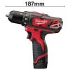 .MILWAUKEE. Perceuse Visseuse M12BDD-153C MILWAUKEE 3 X 12 V/1,5 Ah Li-Ion - 4933459044