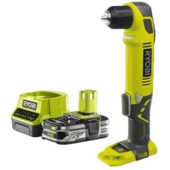 Pack RYOBI Perceuse-visseuse D'angle 18V OnePlus RAD1801M - 1 Batterie 2.5Ah - 1 Chargeur Rapide RC18120-125