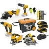 VITO PRO-POWER Coffret PACK 7 Outils Sans Fil 20V VITOPOWER + 3 Batteries + 1 Chargeur Rapide + Coffret Vissage + Gants VITO