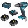 Makita DHP485RFJ - Set De Perceuse Visseuse à Percussion 18 V Li-Ion 5 Ah (2 Batterie X 3.0Ah ) Dans MAKPAC - Moteur BL