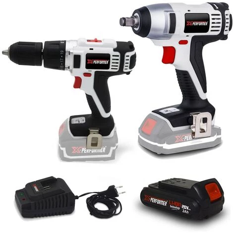 Perceuse Visseuse Percussion + Bouloneuse 20V LITHIUM X-Performer XP2CID20LI - Mandrin Auto + Batterie 2 Ah Et Chargeur 3 Perceuse Visseuse Percussion + Bouloneuse 20V LITHIUM X-Performer XP2CID20LI - Mandrin Auto + Batterie 2 Ah Et Chargeur