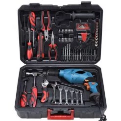 BIGB Perceuse à Percussion électrique 710W + Coffret 52 Accessoires