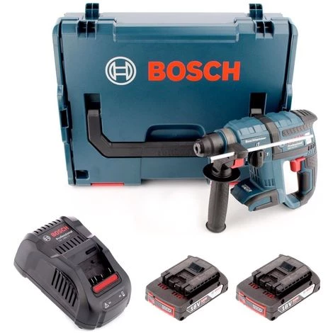 Bosch GBH 18 V-EC 18V 1.7J SDS Plus Marteau Perforateur Sans Fil Sans Balais + 2x Batterie 2.0 Ah + Chargeur + L-Boxx 3 Bosch GBH 18 V-EC 18V 1.7J SDS Plus Marteau Perforateur Sans Fil Sans Balais + 2x Batterie 2.0 Ah + Chargeur + L-Boxx