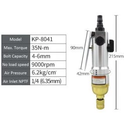 ASUPERMALL 1/4" Pneumatique Air Tournevis Droit Industriel Main 9000Rpm Reversible Tournevis -Perceuse Soldes 2022 20277269 4
