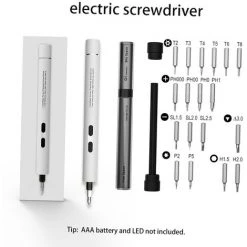 ASUPERMALL Energie Electrique Portable Tournevis Sans Fil Magnetique Visseuse De Precision Main Tournevis De Set Bit Pour Telephone Portable Pc Portable Petits Appareils Outils De Reparation Set