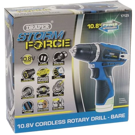 Draper Tools Perceuse Rotative Storm Force 10,8V 25Nm 4 Draper Tools Perceuse Rotative Storm Force 10,8V 25Nm – Image 2