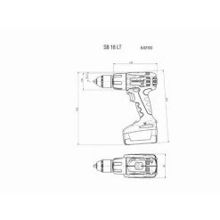 Perceuse à Percussion METABO - SB 18V - LT 1 X 2,0 Ah Compact + 1 X 5,2 Ah Li-Power, ASC 55V, Coffret - 602103970
