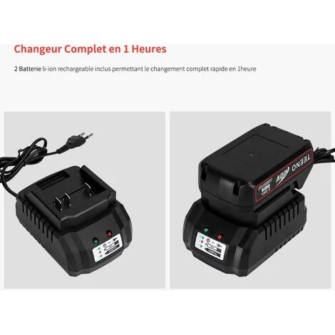 Perceuse Visseuse à Percussion TEENO-916 - 2x20V - 2,0Ah - 69 Accessoires - Rouge 5 Perceuse Visseuse à Percussion TEENO-916 - 2x20V - 2,0Ah - 69 Accessoires - Rouge – Image 3