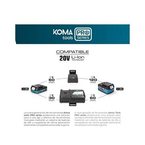 KOMA TOOLS Perceuse à Percussion - 20V - 2 Batteries 2.0Ah Et Chargeur 5 KOMA TOOLS Perceuse à Percussion - 20V - 2 Batteries 2.0Ah Et Chargeur – Image 3