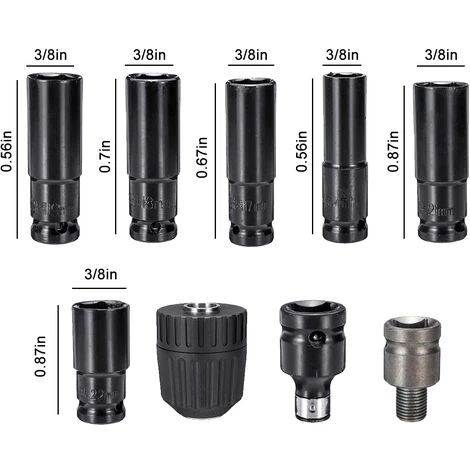 MANTA 10pcs Douille Tournevis Clé à Chocs Perceuse à Tête 7 MANTA 10pcs Douille Tournevis Clé à Chocs Perceuse à Tête – Image 5