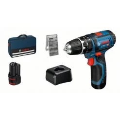 Bosch Professional Perceuses-visseuses à Percussion Sans Fil GSB 12V-15, 2x Batterie 2Ah, Chargeur GAL 12V-20 - 06019B690K