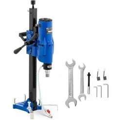 MSW Carotteuse Diamant Perceuse Diamant Voie Sèche / Humide 255mm 2600W 920 Tr/min - Noir