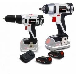 Perceuse Visseuse Percussion + Bouloneuse 20V LITHIUM X-Performer XP2CID20LI +2 Batteries 2 Ah Et Double Chargeur