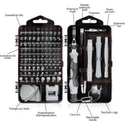 LITZEE 115 En 1 Tournevis Precision Kit Tools, Portable Kit Tournevis De Précision Magnétique Tournevis Outils De Réparation Pour Ordinateur/Laptop/iPhone/Lunettes/Montre/Smartphone (Gris) -Perceuse Soldes 2022 26862634 3
