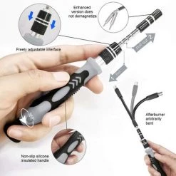 LITZEE 115 En 1 Tournevis Precision Kit Tools, Portable Kit Tournevis De Précision Magnétique Tournevis Outils De Réparation Pour Ordinateur/Laptop/iPhone/Lunettes/Montre/Smartphone (Gris) -Perceuse Soldes 2022 26862634 5