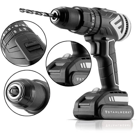 STAHLWERK Brushless Perceuse Visseuse à Batterie 20 V Moteur Sans Usure Et Sans Balai De Charbon 2 X 2 Ah Batteries Incluseés Chargeur Valise 2 Vitesses 7 Ans De Garantie 4 STAHLWERK Brushless Perceuse Visseuse à Batterie 20 V Moteur Sans Usure Et Sans Balai De Charbon 2 X 2 Ah Batteries Incluseés Chargeur Valise 2 Vitesses 7 Ans De Garantie – Image 2