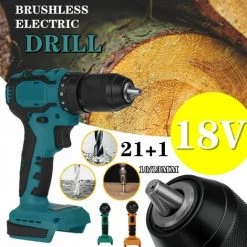 DRILLPRO Outil Sans Balai Pour Perceuse à Main à Percussion à Percussion électrique à 2 Vitesses 18v Sans Fil -Perceuse Soldes 2022 27070446 3